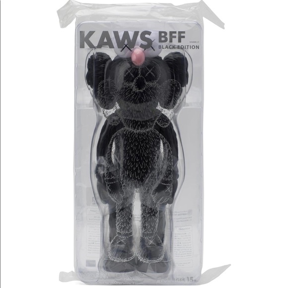 New Kaws Bff Open Edition Vinyl Figure Black 2020 - Picture 4 of 5